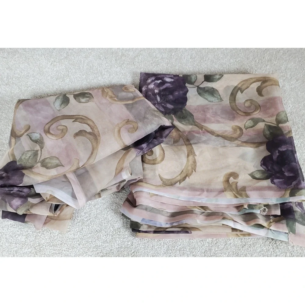 Croscill Scarf Chambord Cassis Scarves 2 Pieces Size 60X216